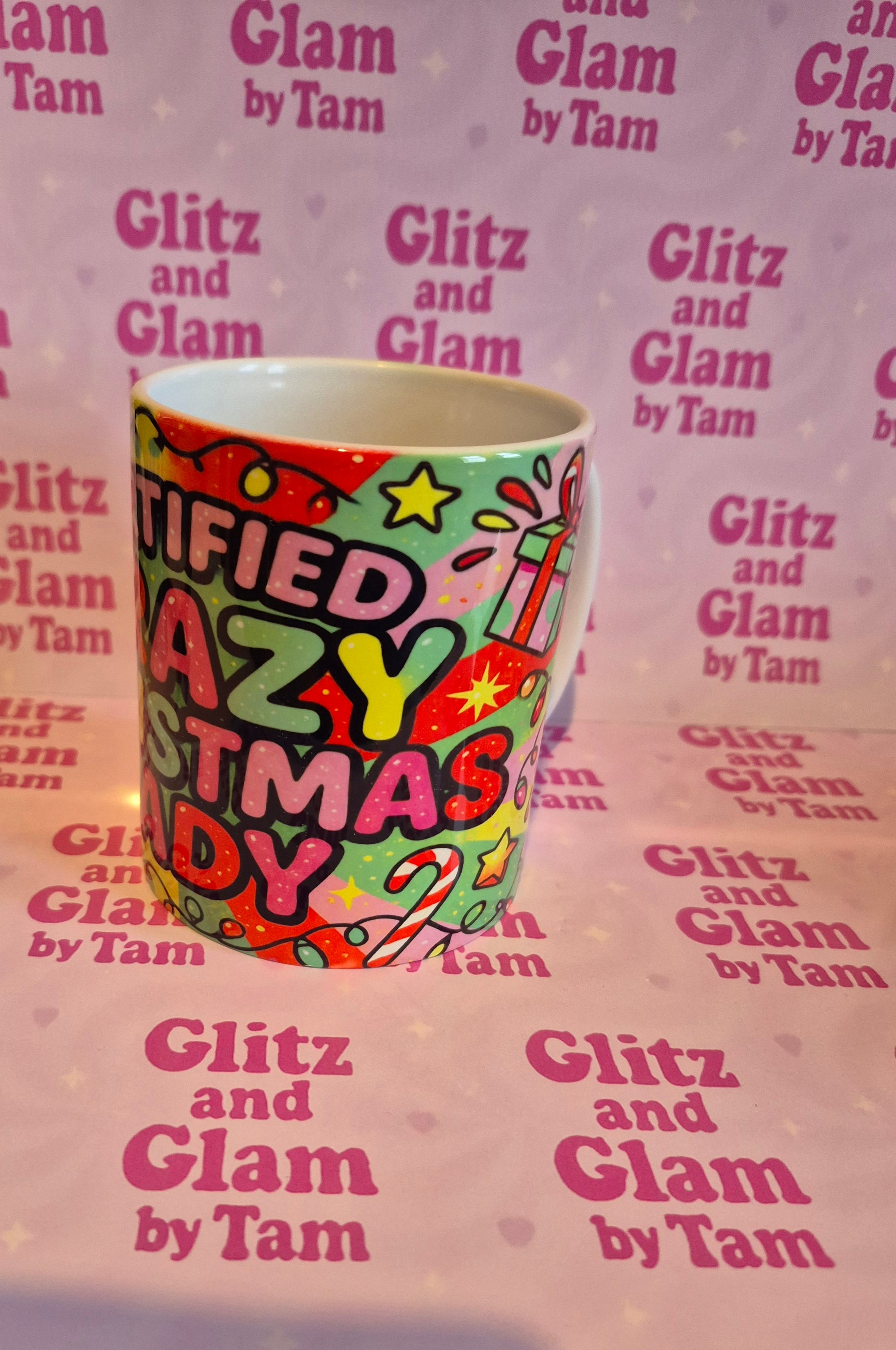 Christmas mug | crazy christmas lady | mug | cup | christmas gift | festive gift | christmas eve mug | gift for her | Hot Chocolate Mug