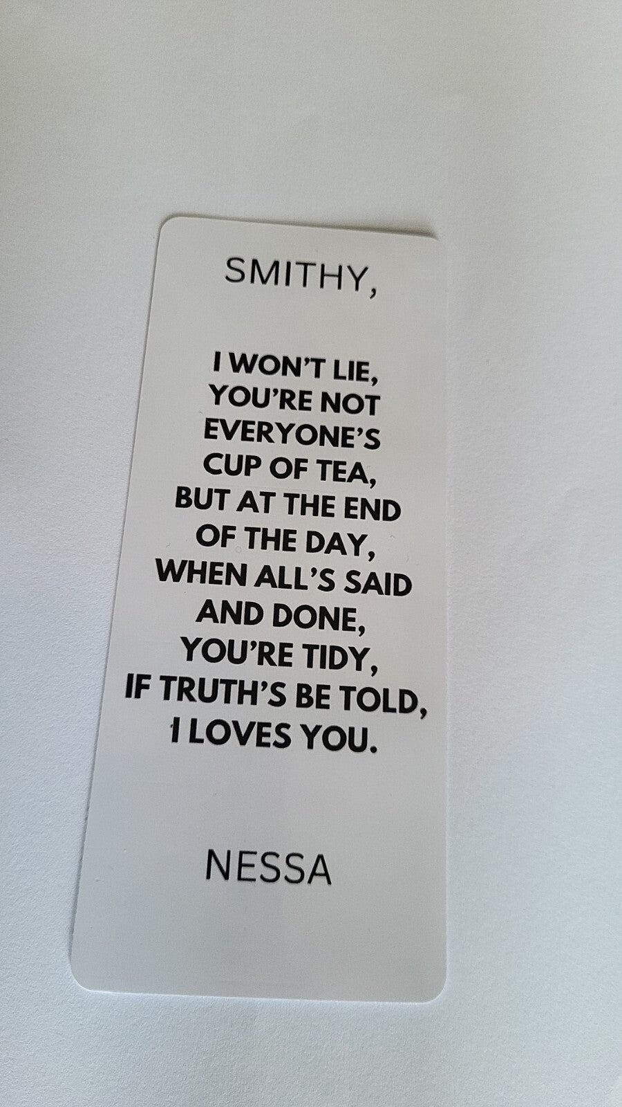 Gavin and Stacey Christmas Special Nessa And Smithy Quoted Bookmark