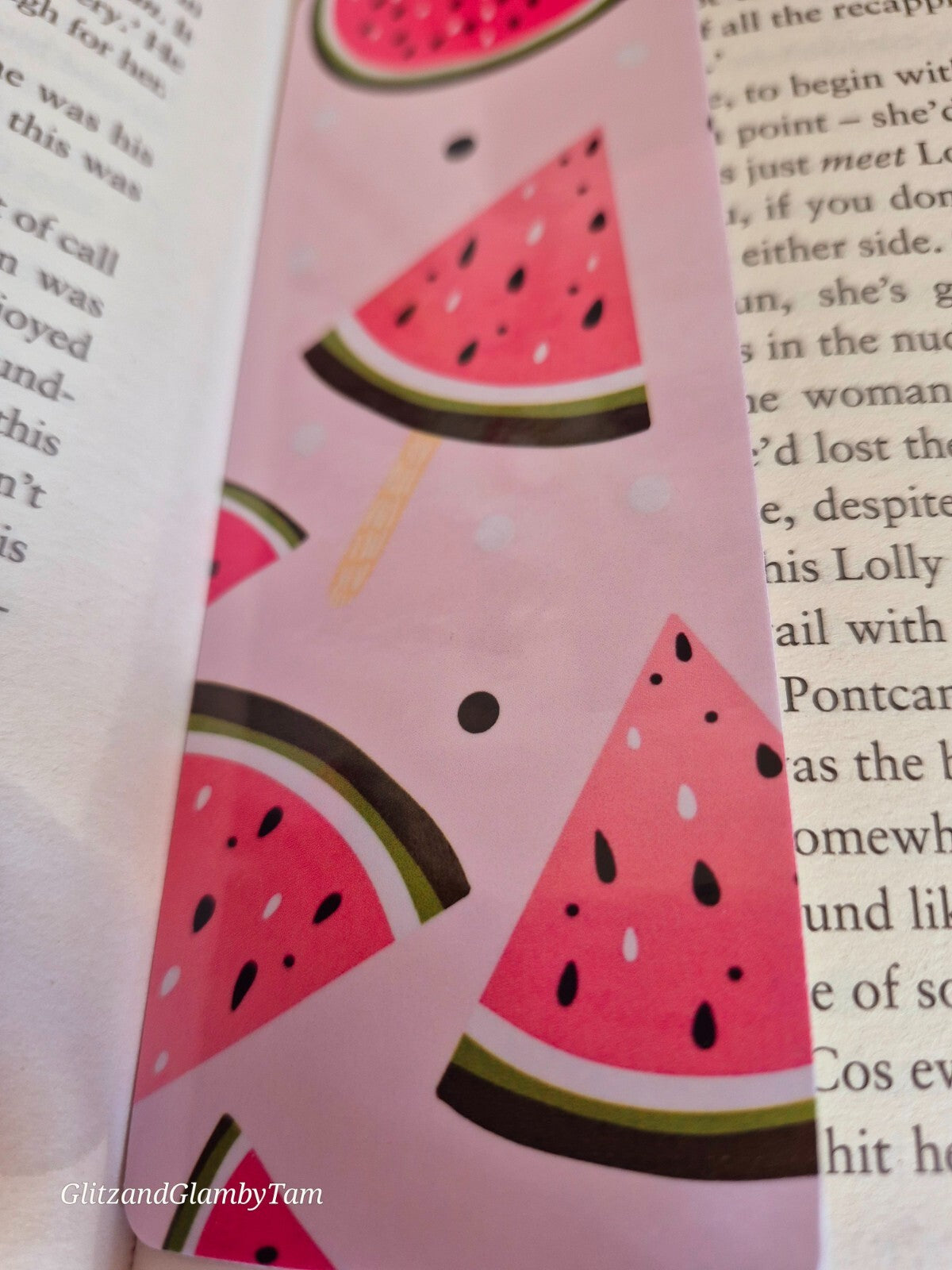 Watermelon Bookmark in Book - Cute Gift for Readers, Summer Book Accessory