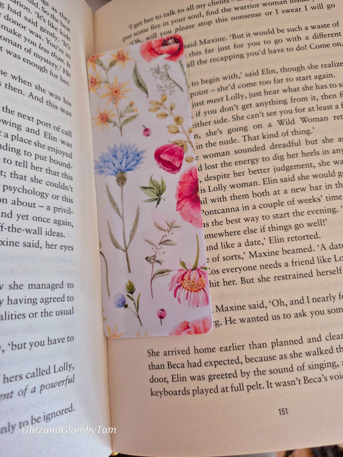 Watercolor Floral Bookmark: Handmade Book Page Marker with Flower Design