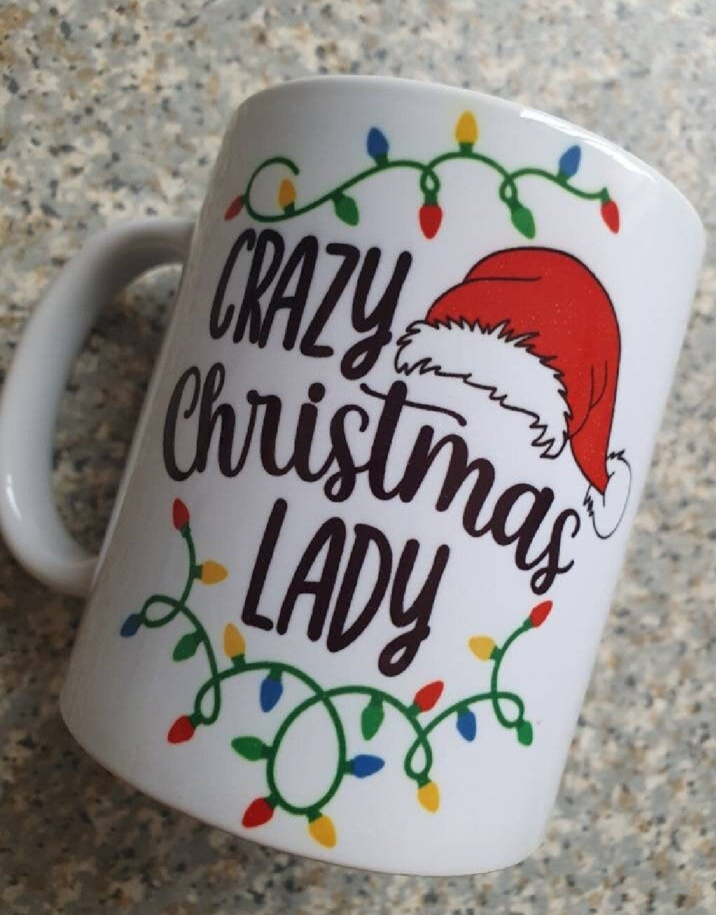 Crazy Christmas Lady Mug – Funny Xmas Gift – Secret Santa Present – Christmas Ev