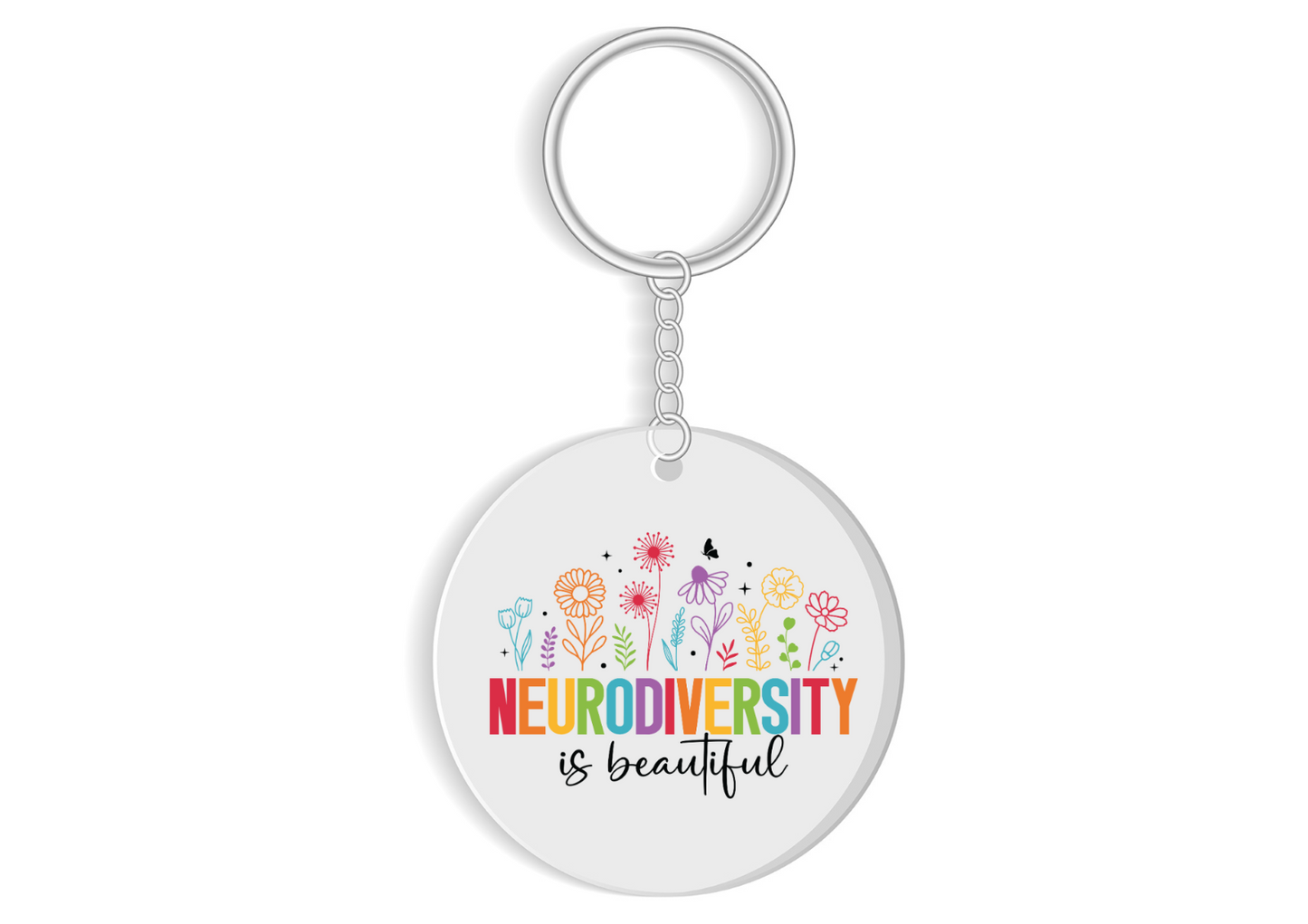Neurodiversity is beautiful keyring , Autism Awareness , Neorodiversity Keyring