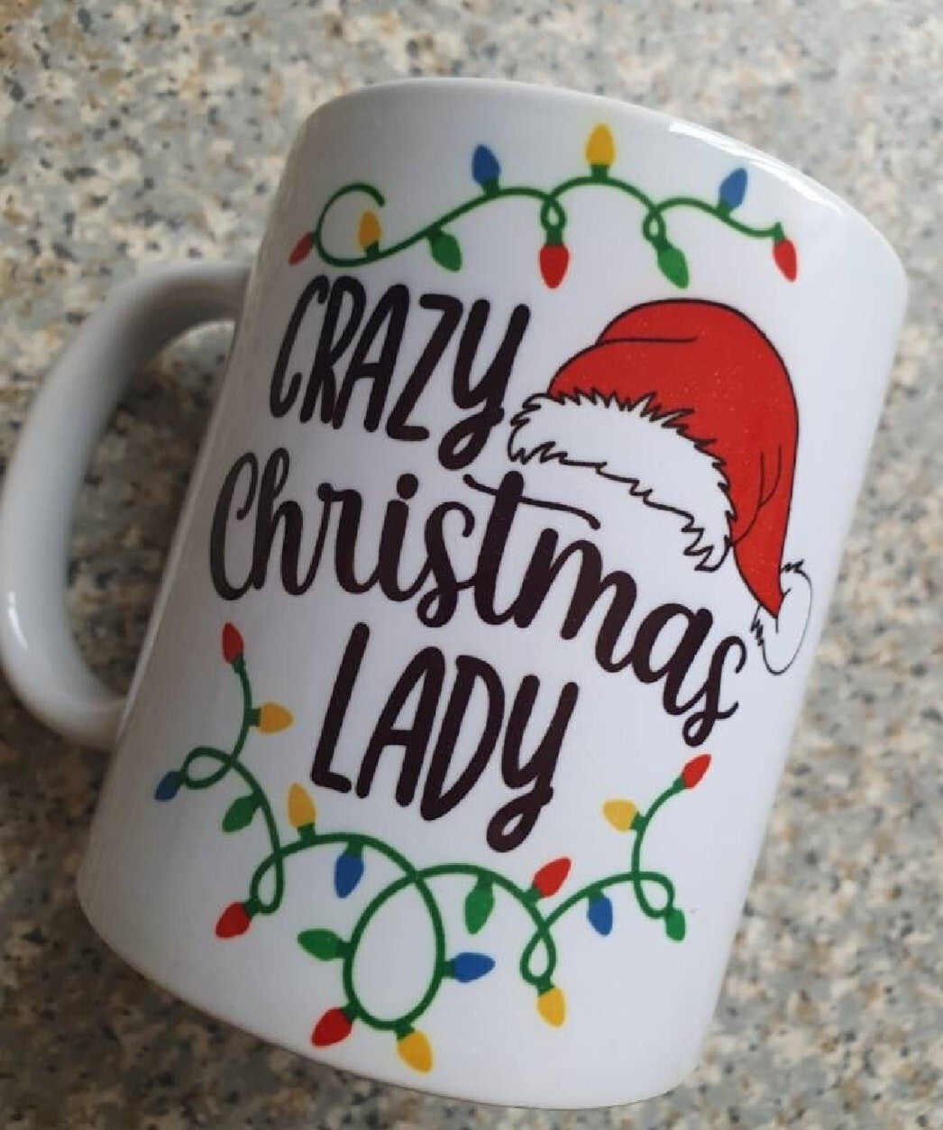 Crazy Christmas Lady Mug – Funny Xmas Gift – Secret Santa Present – Christmas Ev