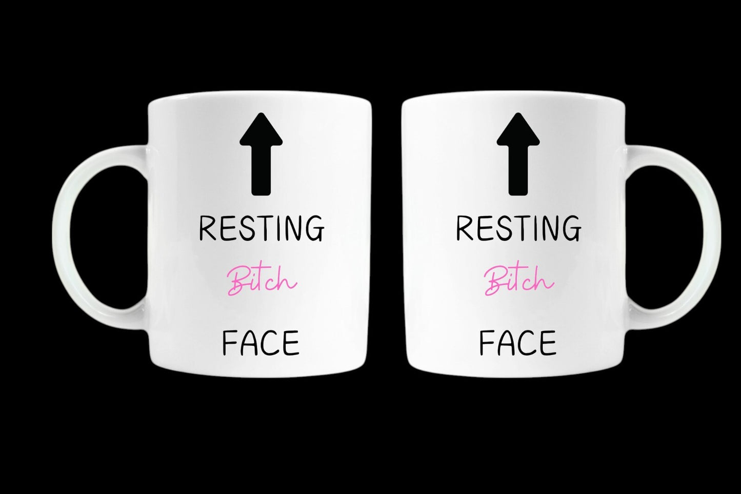 funny novelty sweary mug birthday adult gift resting b*tch face coffe cup