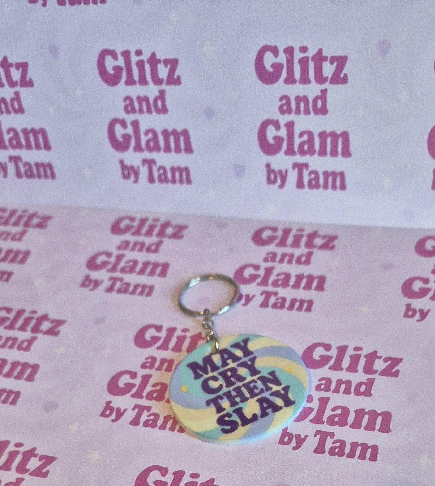 💅 May Cry Then Slay Keyring – For the Softies with Bite 🖤