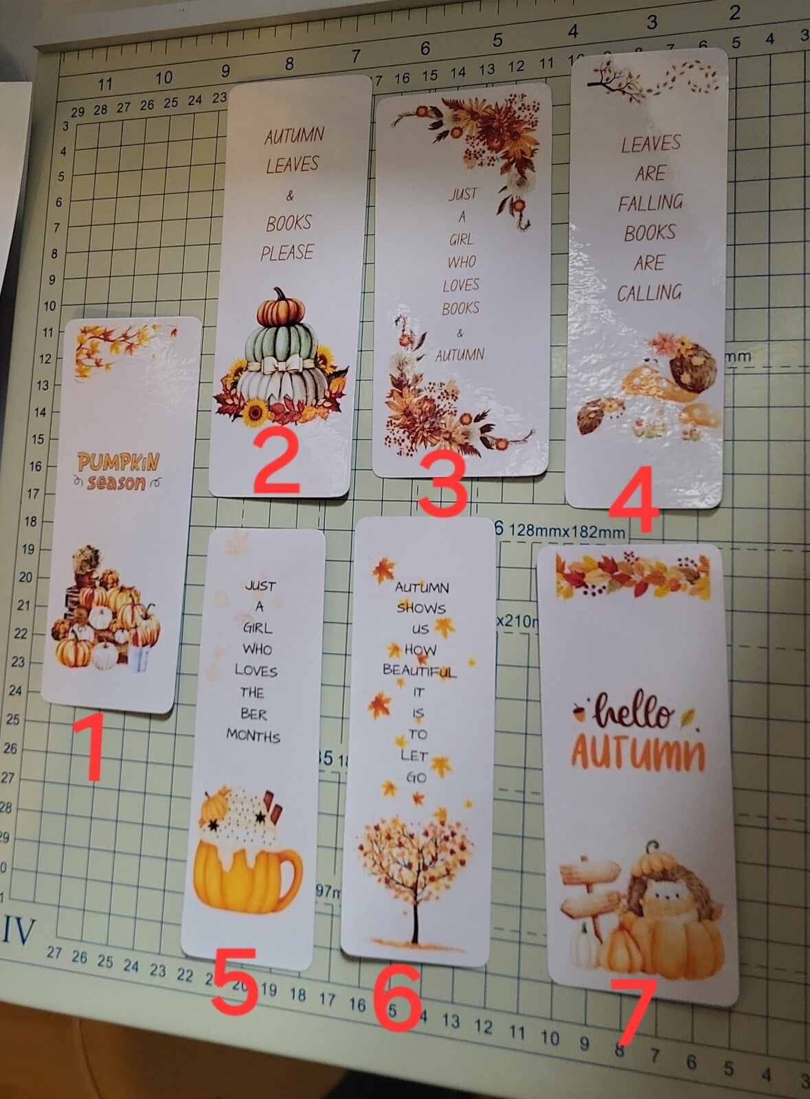 Autumn Bookmarks Collection: Fall Leaves, Pumpkin Spice & Reading Gifts for Book Lovers.