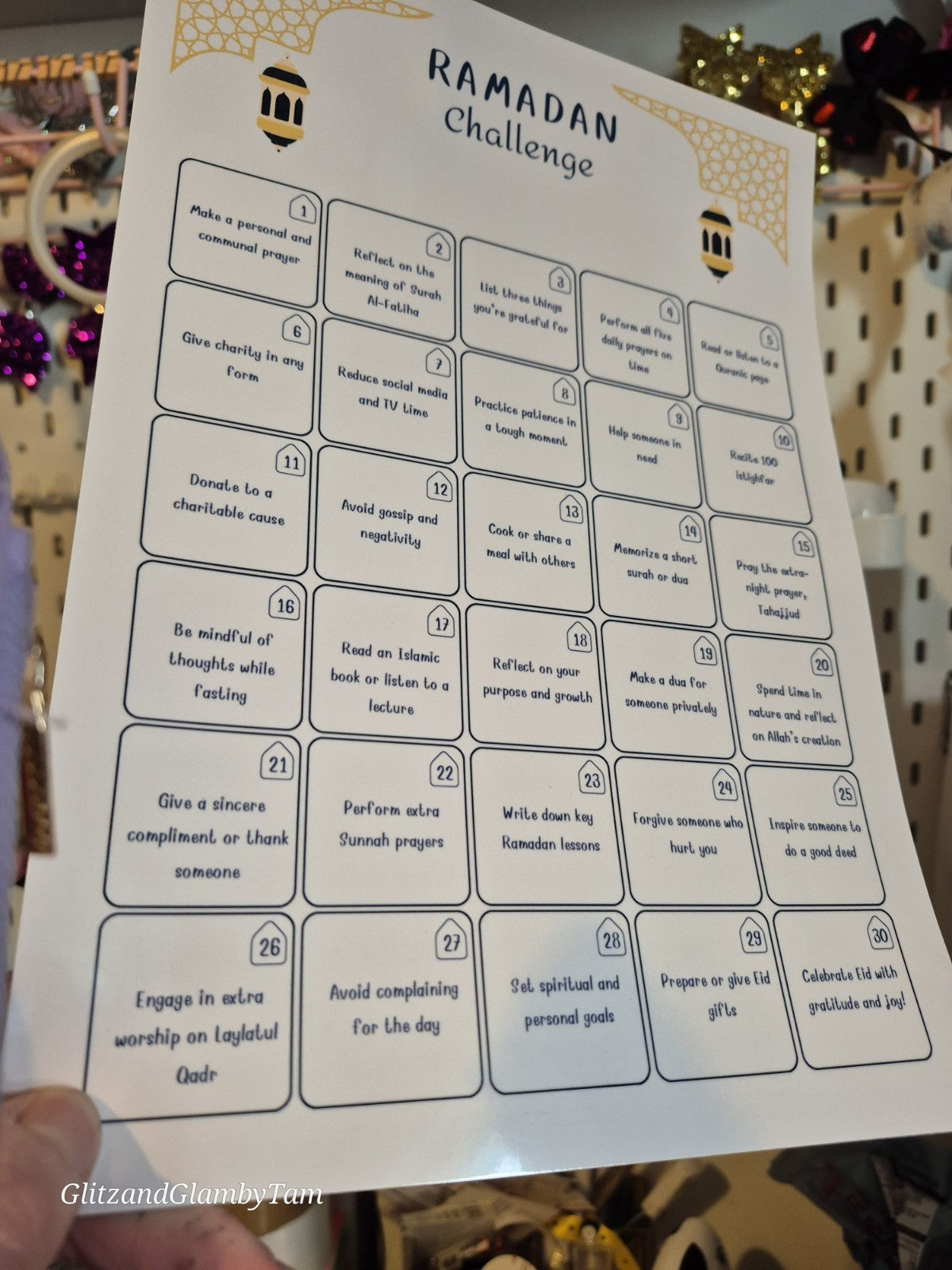 Ramadan Challenge Calendar: Daily Islamic Activities & Spiritual Growth