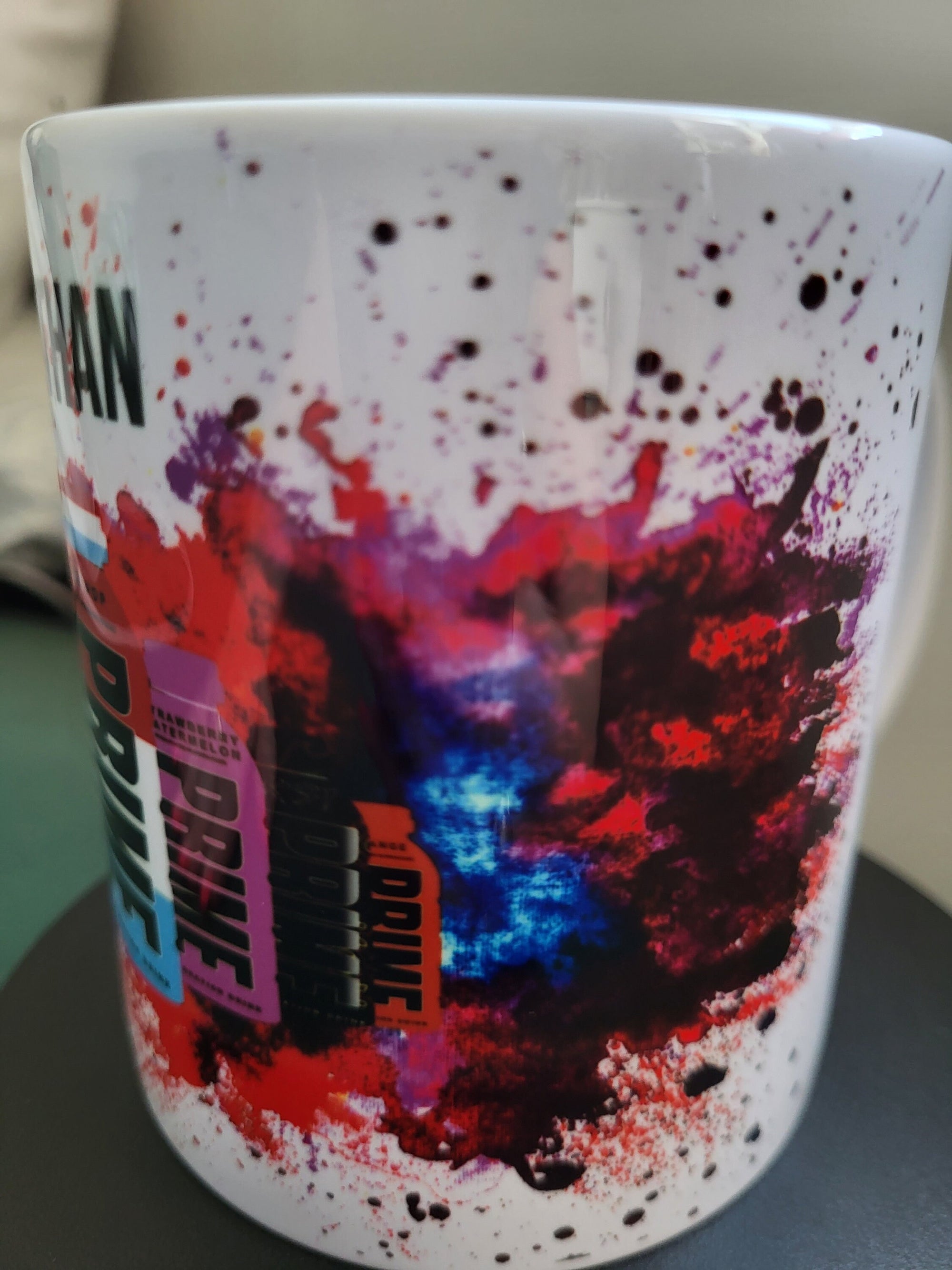 Prime Hydration Drink Mug: Collectible Coffee Cup with Colorful Splash Design