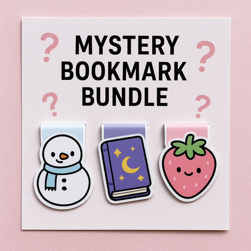 Mystery Magnetic Bookmark Bundle surprise set of 3