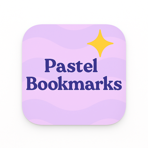 Pastel Bookmarks with bold typography and soft lilac background - handmade laminated bookmarks by Glitz and Glam by Tam