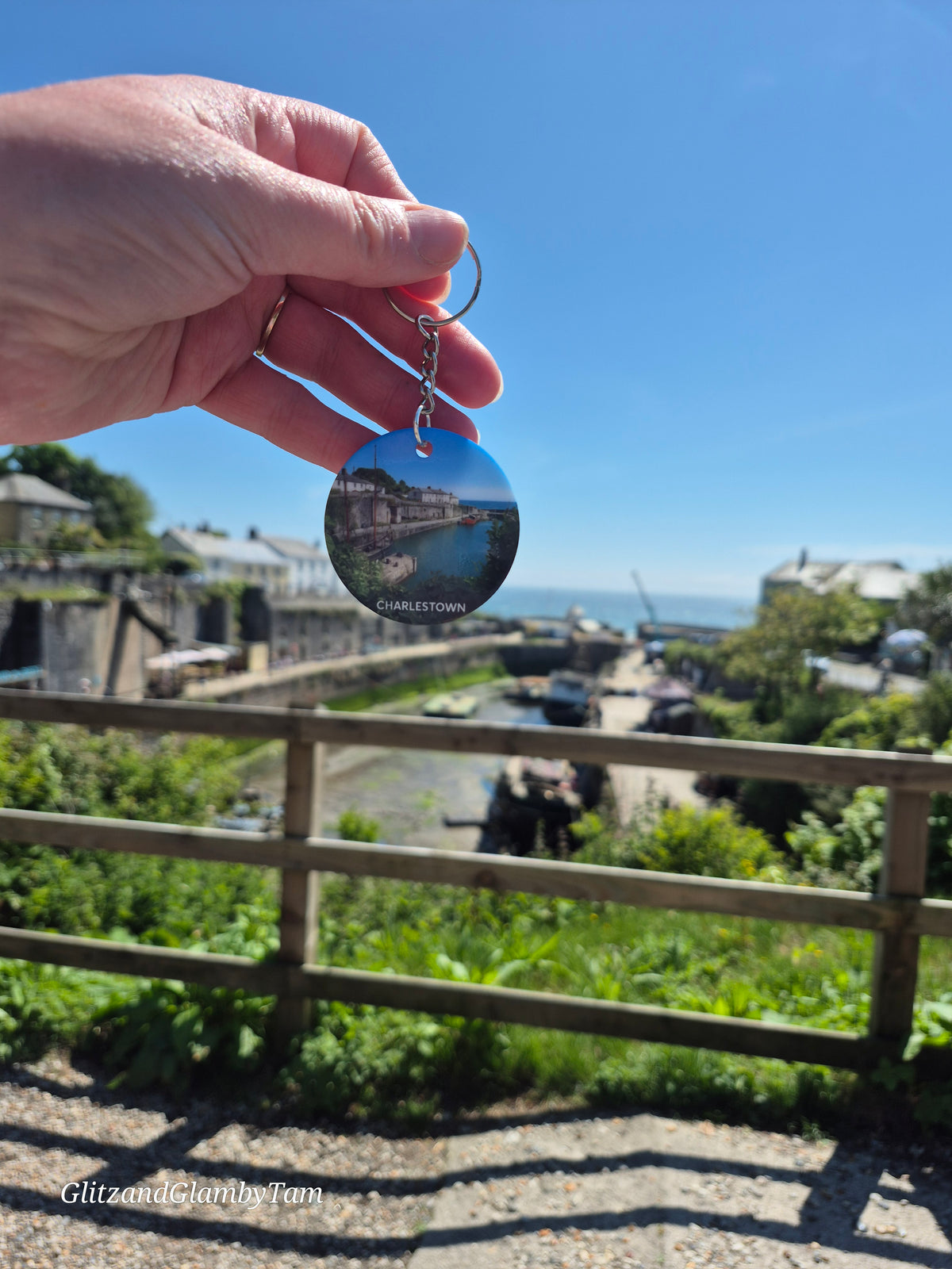 Charlestown Harbour Keyring – Cornwall Coastal Gift | Cornish Seaside Souvenir