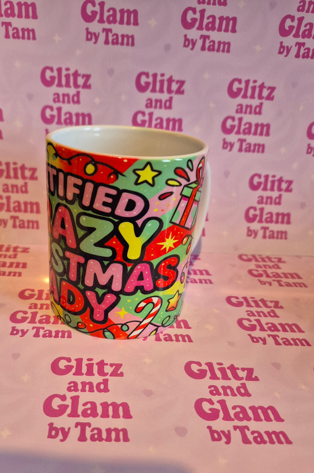 Christmas mug | crazy christmas lady | mug | cup | christmas gift | festive gift | christmas eve mug | gift for her | Hot Chocolate Mug