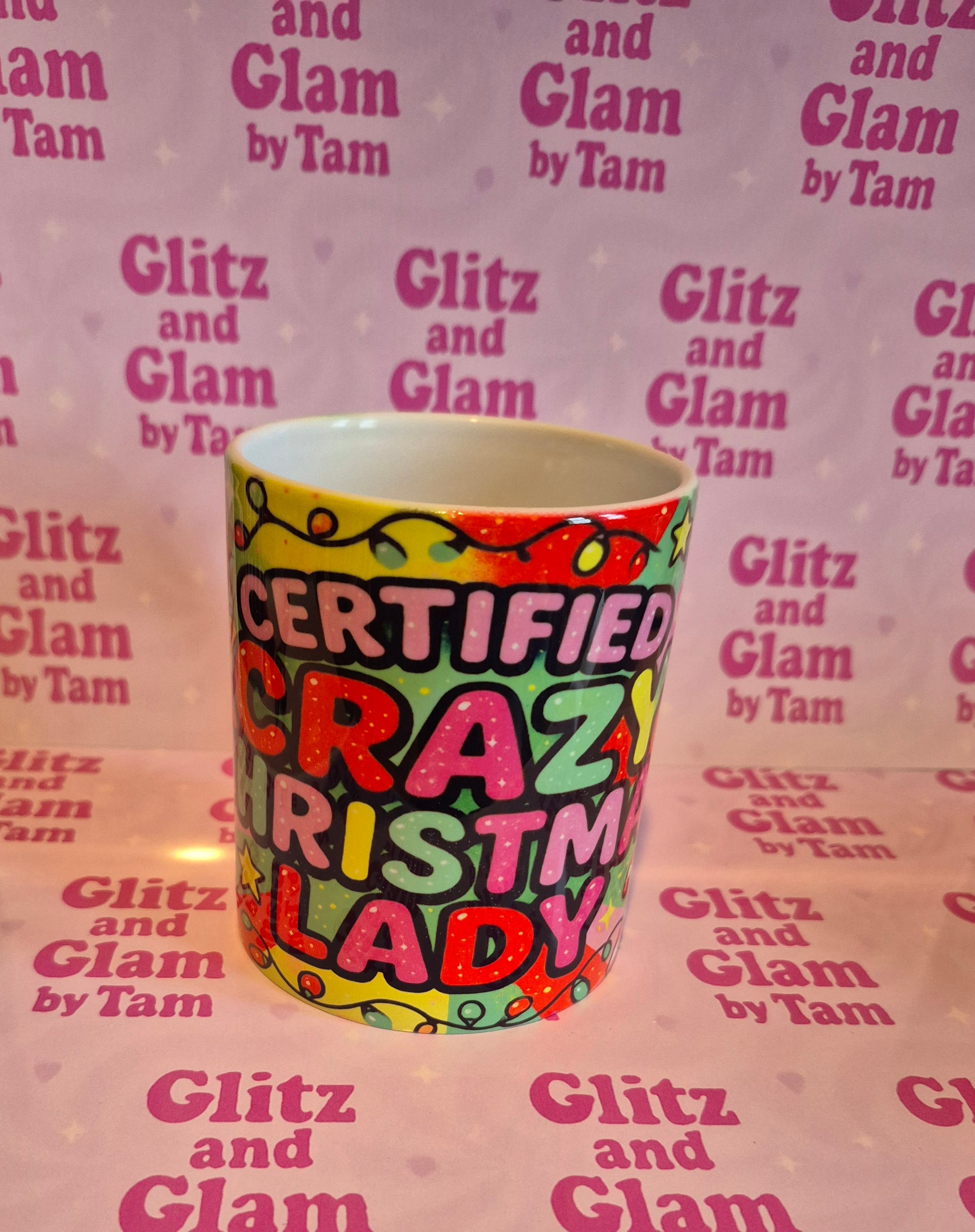 Christmas mug | crazy christmas lady | mug | cup | christmas gift | festive gift | christmas eve mug | gift for her | Hot Chocolate Mug