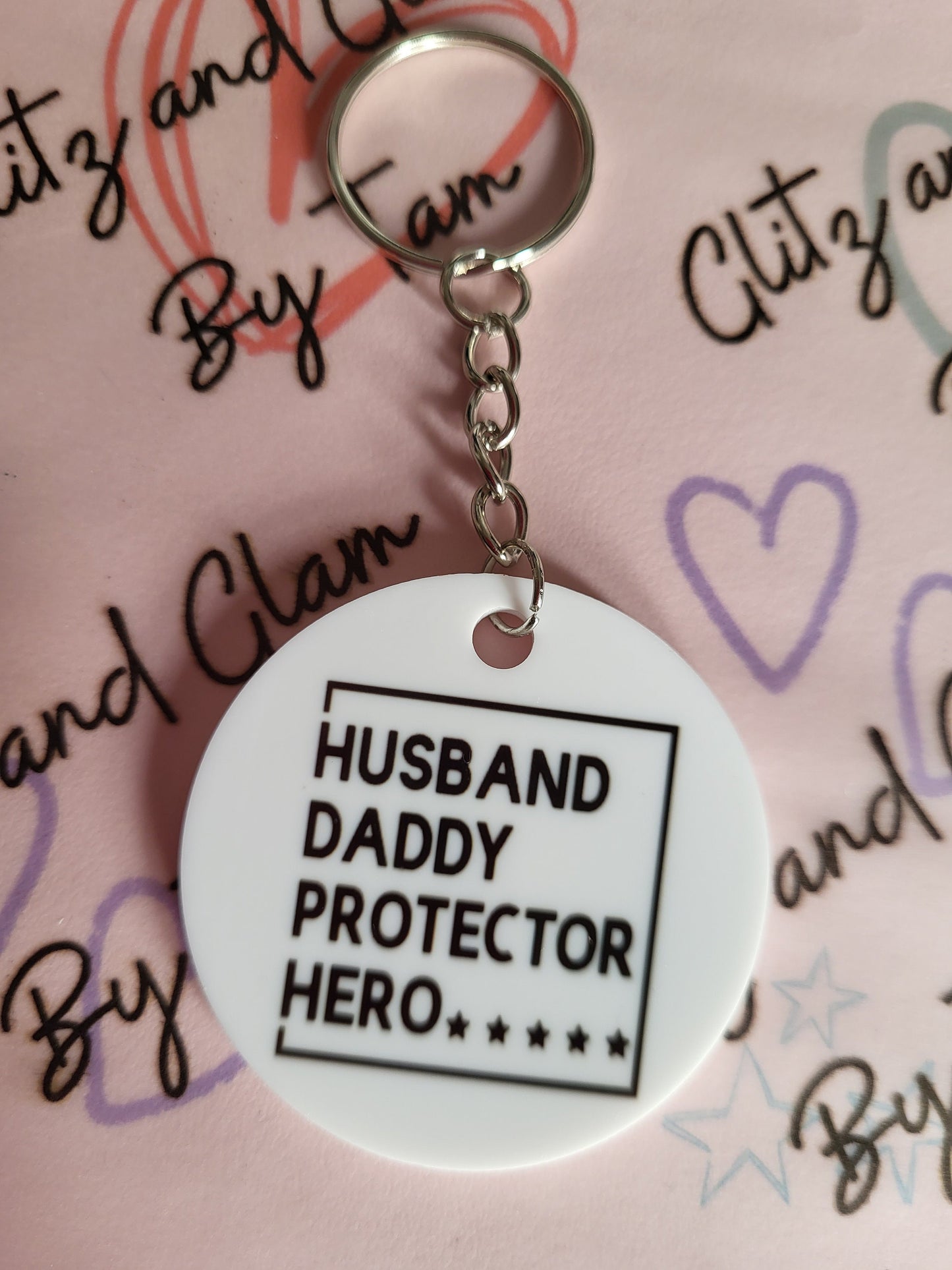 Husband and Daddy gift,  keyring , Fathers day gift , gift for Dad , birthday gift for Dad , new Dad gift