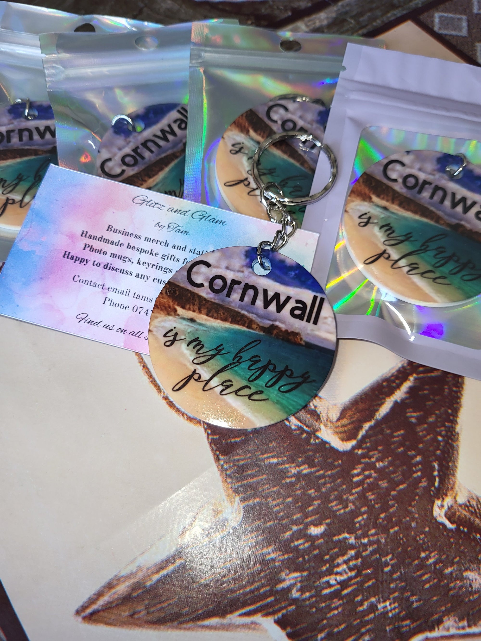 Cornwall Keychains: Glitz and Glam by Tam - Handmade Gifts & Business Merch