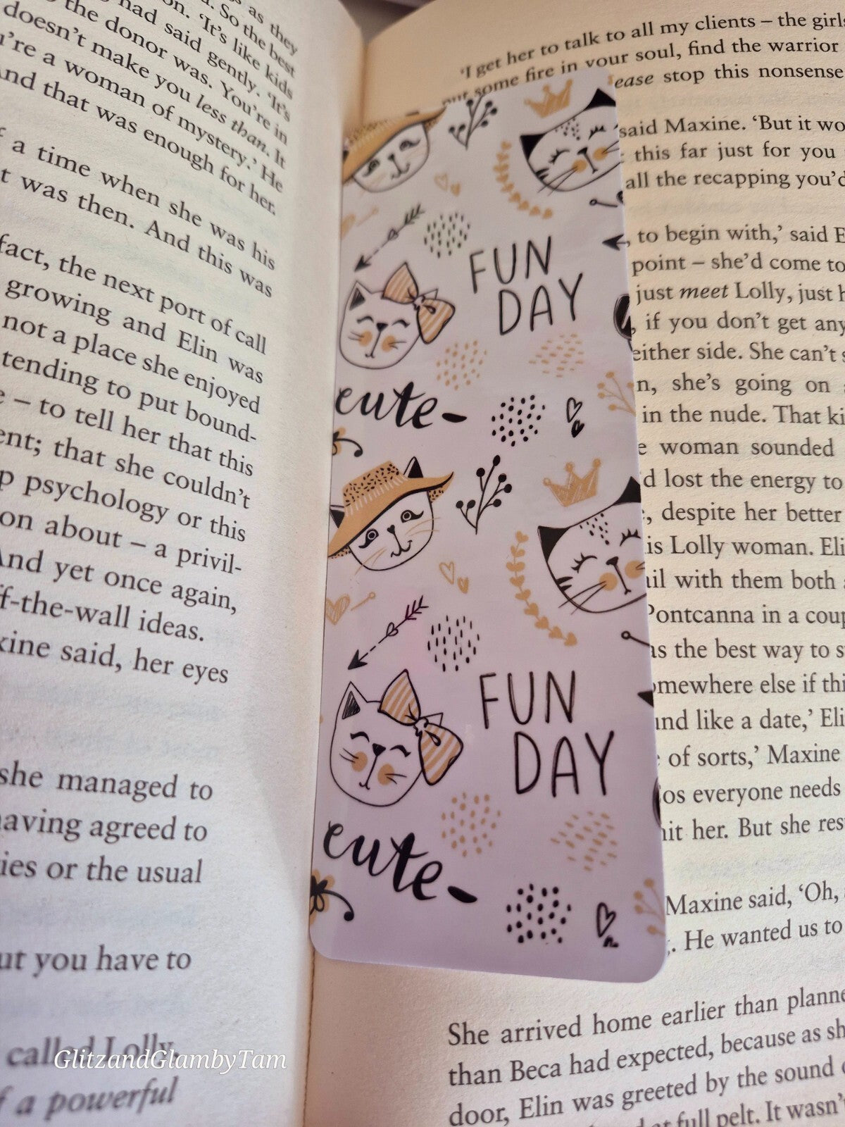 Cute Cat Bookmark: Fun Day Theme, Book Lover Gift, Adorable Cat Illustrations, Book Accessory