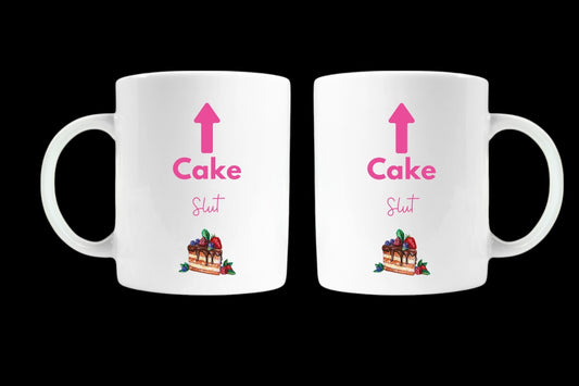 funny novelty sweary mug birthday adult gift Cake Sl*t