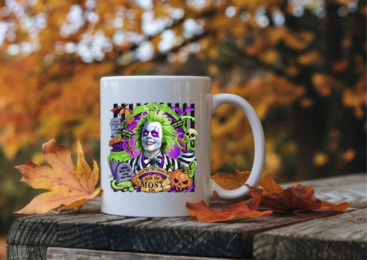 Beetlejuice Mug, halloween, TV film, gift, coffee cup