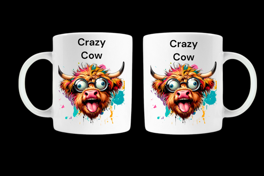funny novelty Crazy Cow mug gift for her  coffee cup