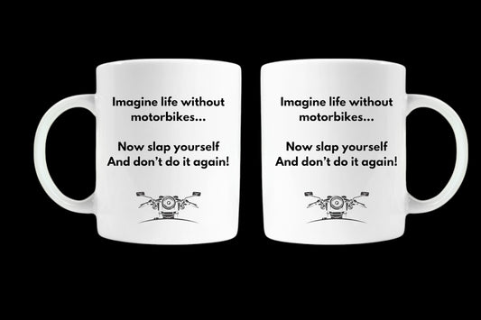 Funny motorbike mug biker gift birthday valentines christmas