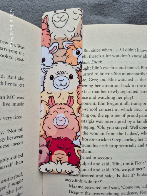 Alpaca Llama Bookmark: Cute Kawaii Book Lover Gift for Readers, Stationery