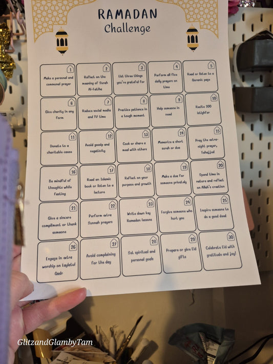 Ramadan Challenge A4 LAMINATED 