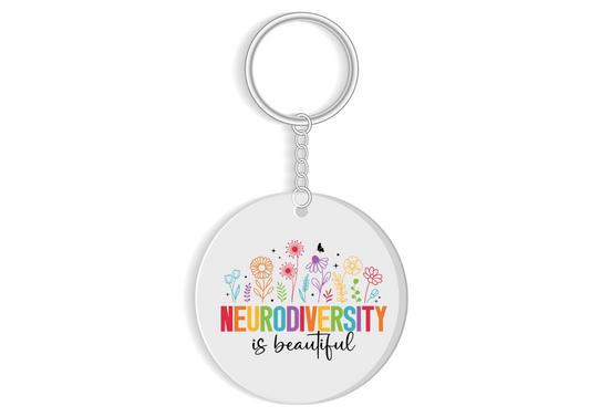 Neurodiversity is beautiful keyring , Autism Awareness , Neorodiversity Keyring