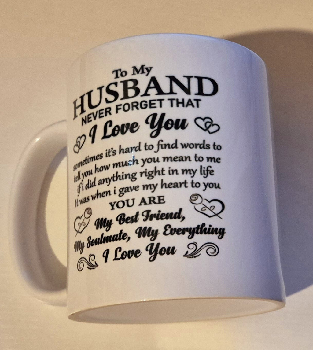 Husband Mug: Romantic Gift for Him - I Love You Coffee Cup, Perfect Anniversary Present