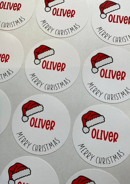 Personalised Christmas Stickers for Gift Tags Name Labels Present Wrapping
