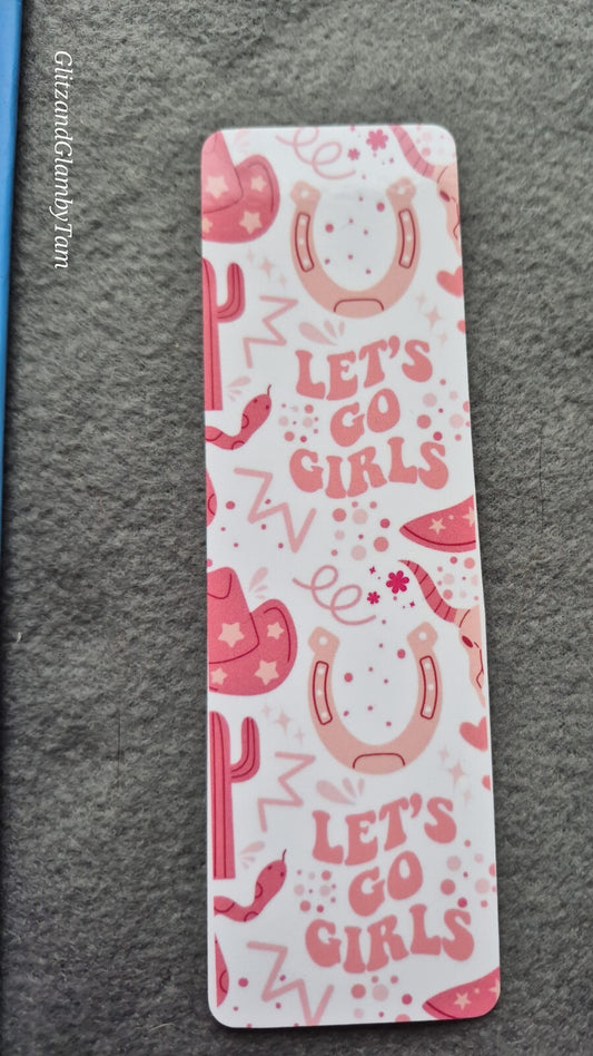 Cowgirl pink Bookmark , Book lover gift , cute book mark , birthday valentine