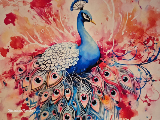 Peacock Art Print A4 Unframed Home Wall Decor 