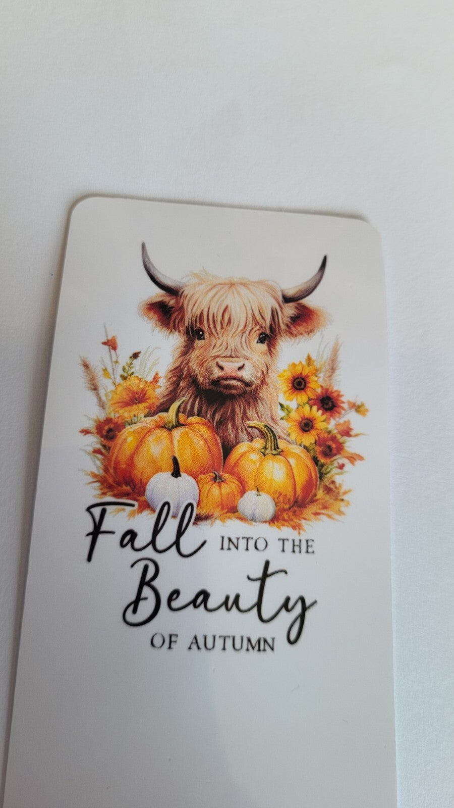 Lovely illustrated Highland Cow printed bookmark, Page Saver, Book Lover Gift