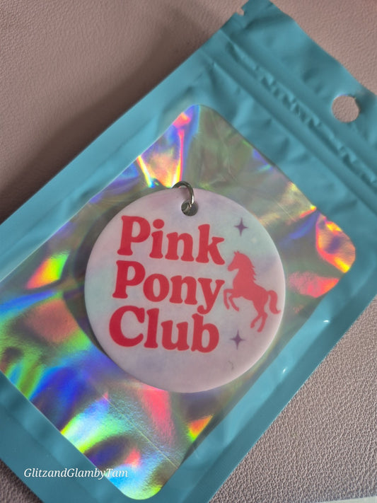 🐴 Pink Pony Club Keyring – Retro Pastel Sass for Your Keys 💖