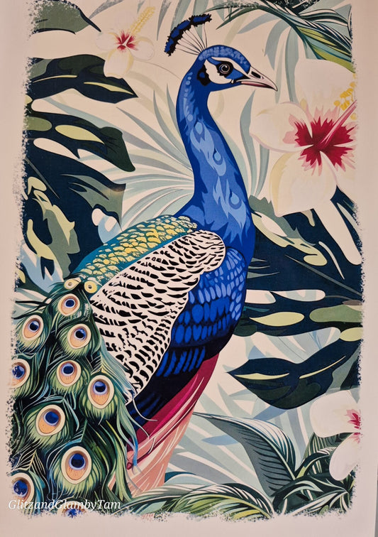 PEACOCK BIRD A4 PRINT POSTER PICTURE  WALL ART HOME DECOR UNFRAMED NEW GIFT 