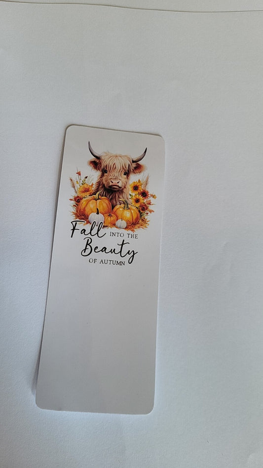 Lovely illustrated Highland Cow printed bookmark, Page Saver, Book Lover Gift