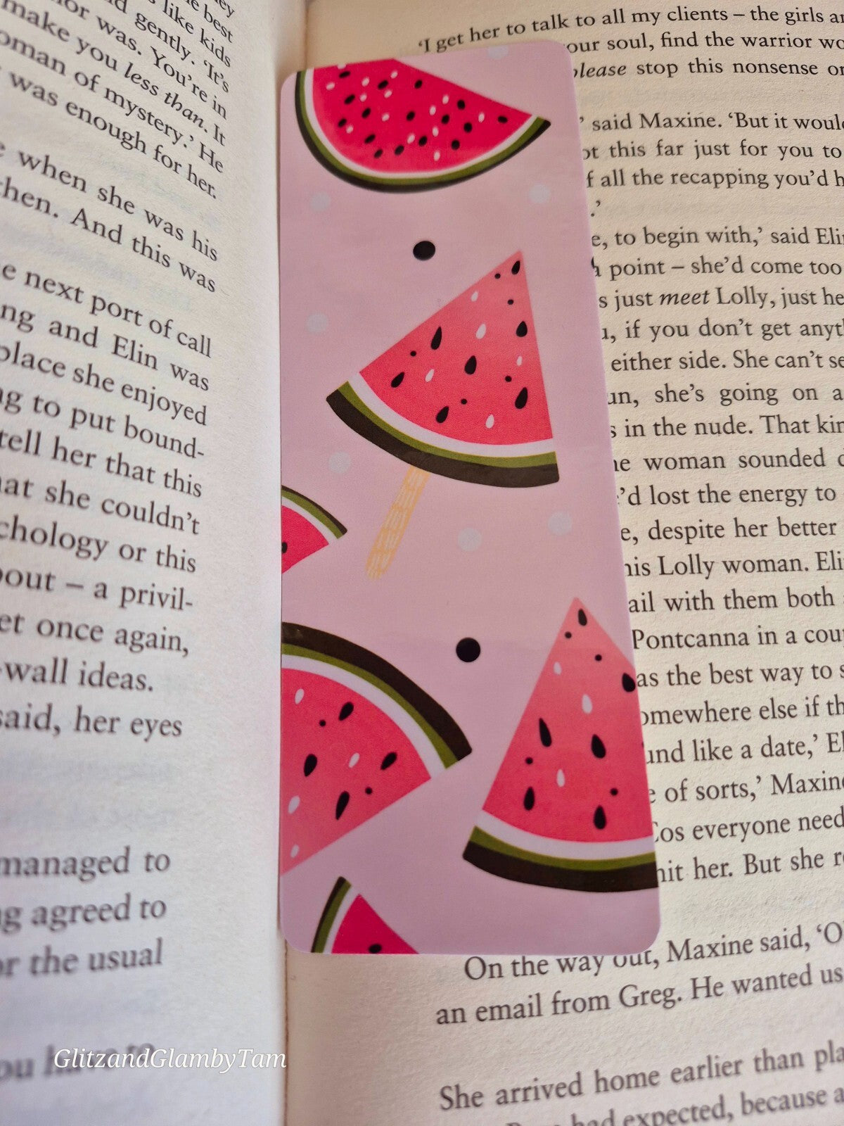 Watermelon Bookmark , Book lover gift , cute book mark , birthday valentine