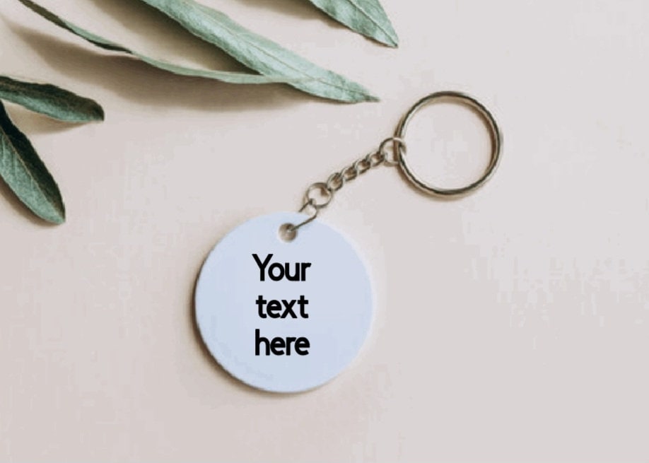 Custom Keychain: Personalized Round Keyring with Your Text - Unique Gift Idea!