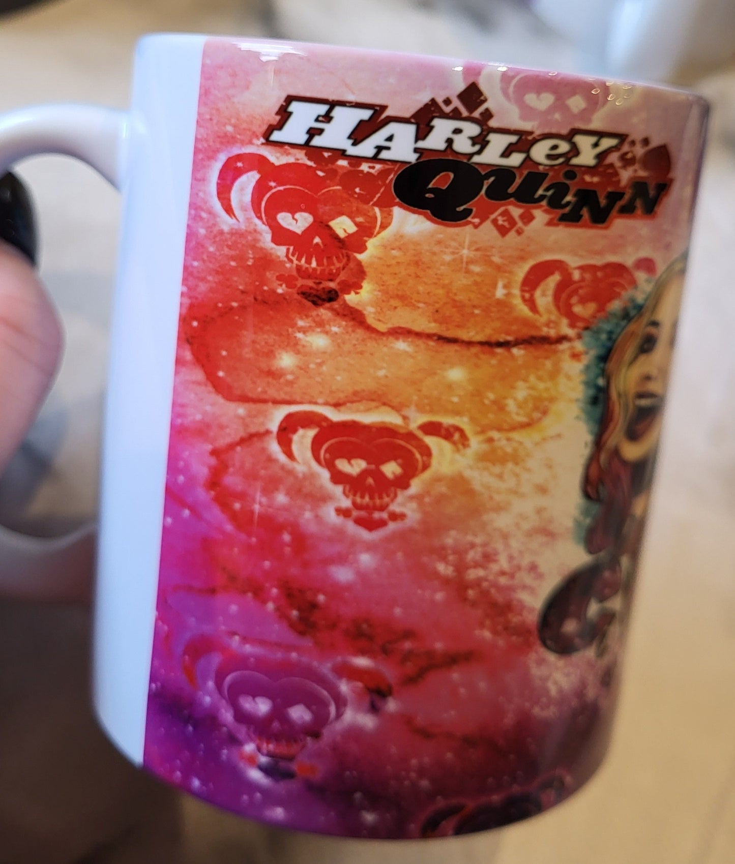 Harley Quinn inspired mug ,Ceramic Novelty Mug Funny Gift Coffee Tea cup birthday gift christmas gift , gift , Halloween , birthday
