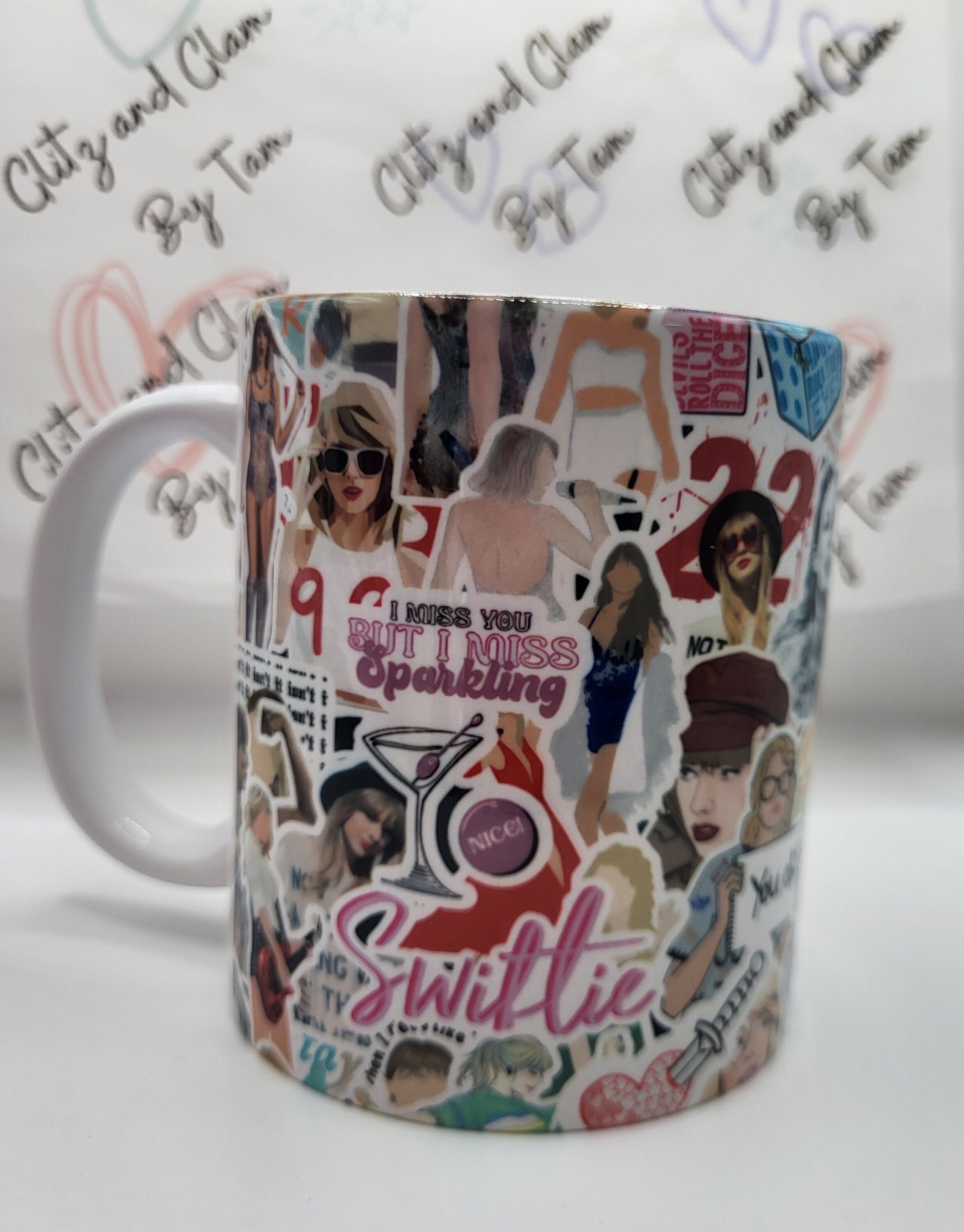 Taylor Swift Mug - Swiftie Handmade Gift by Glitz and Glam By Tam