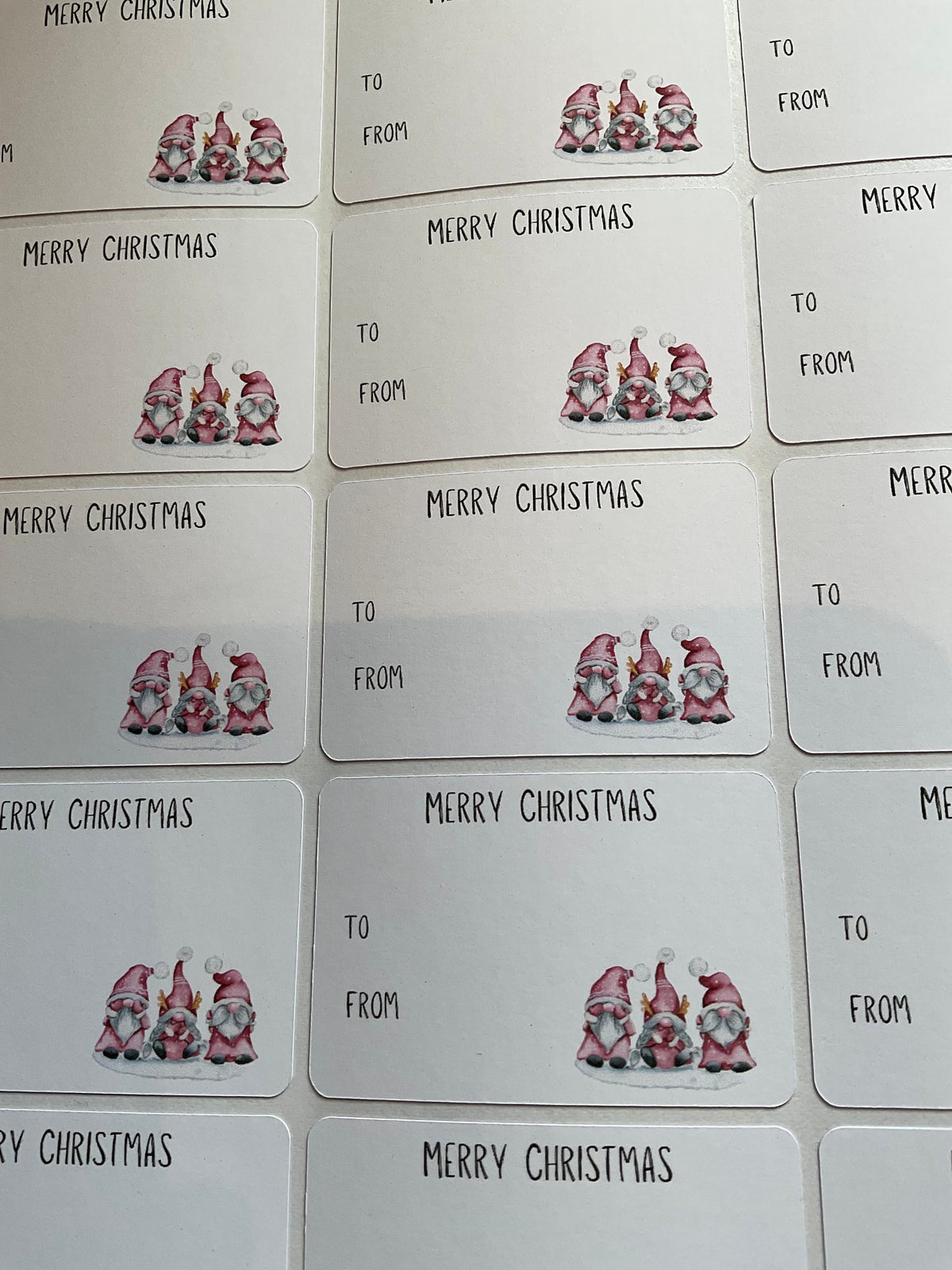 Christmas Gift Tags with Gnomes: Merry Christmas Labels for Holiday Gifts