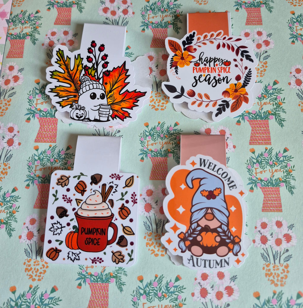 Cute Autumn gonk magnetic bookmark book lover gift