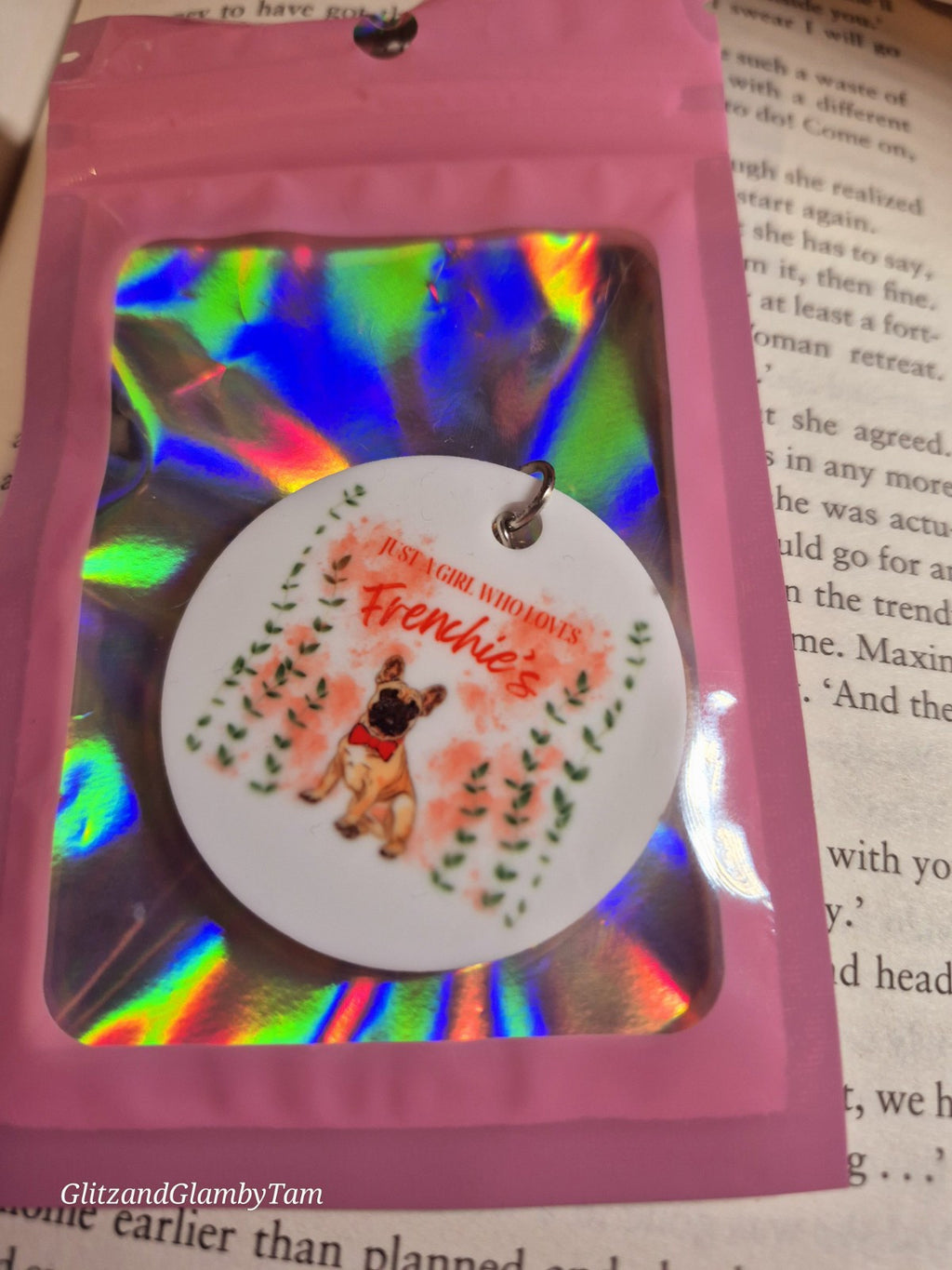 Frenchie Keyring - Just a Girl Who Loves French Bulldogs - Dog Lover Gift