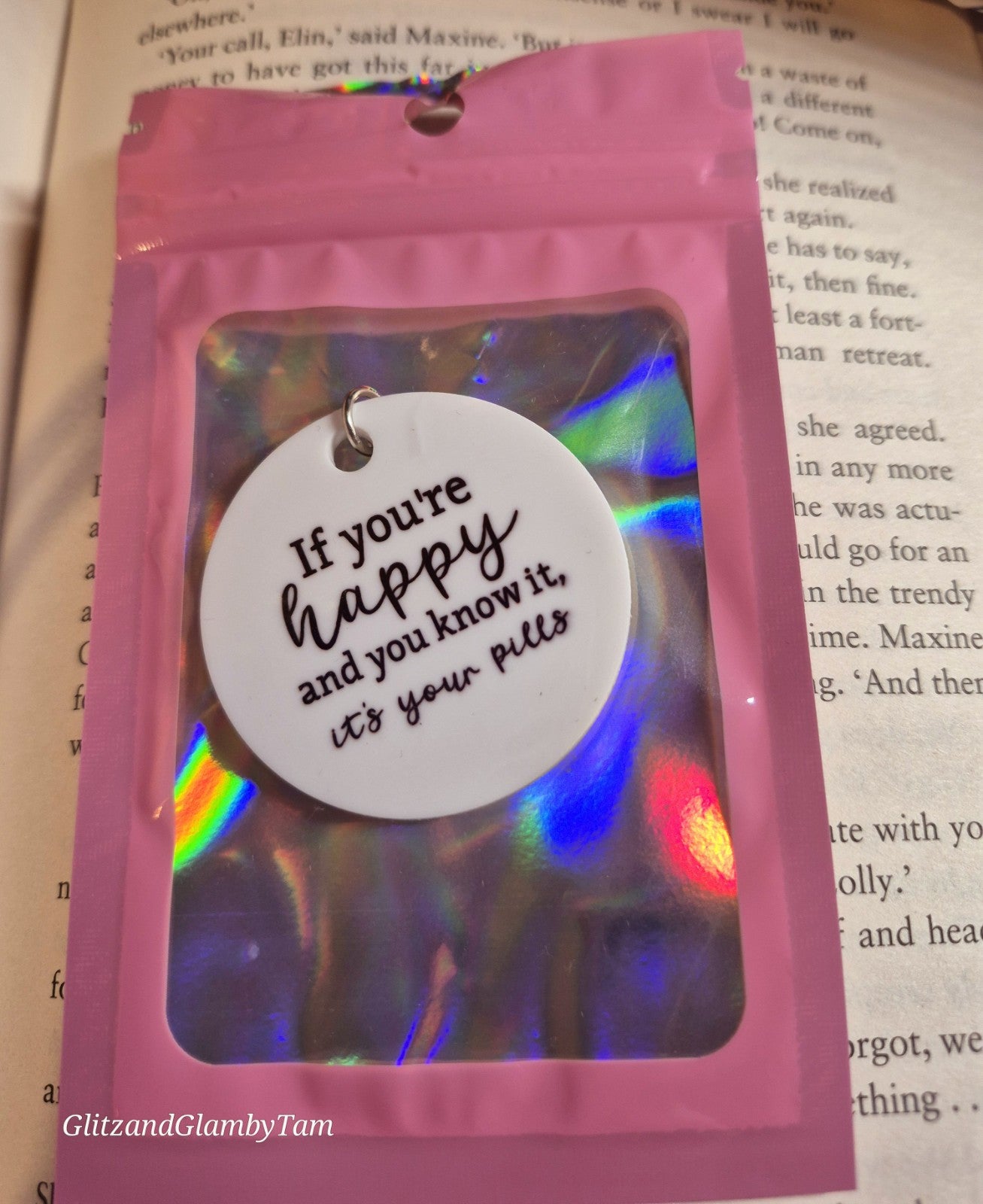 Funny Mental Health Keyring – 'If You’re Happy and You Know It It’s Your Pills'